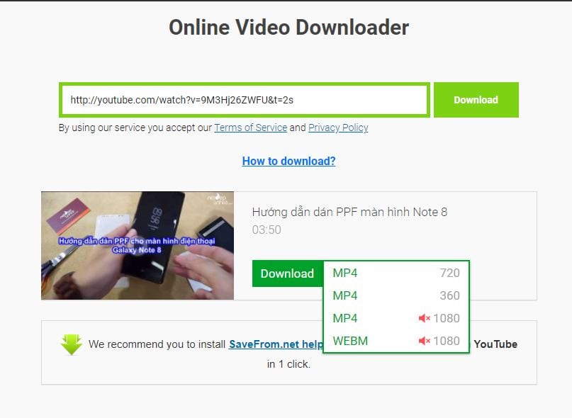 Cách tải video trên youtube về máy tính