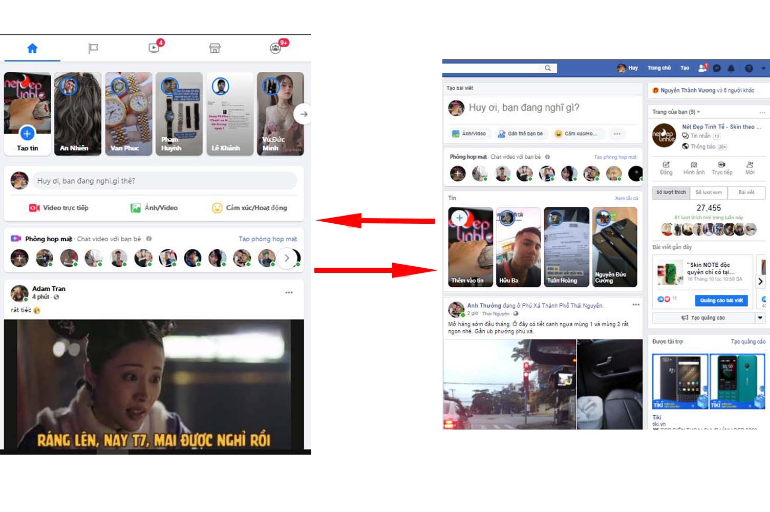 Trở về giao diện facbook cũ