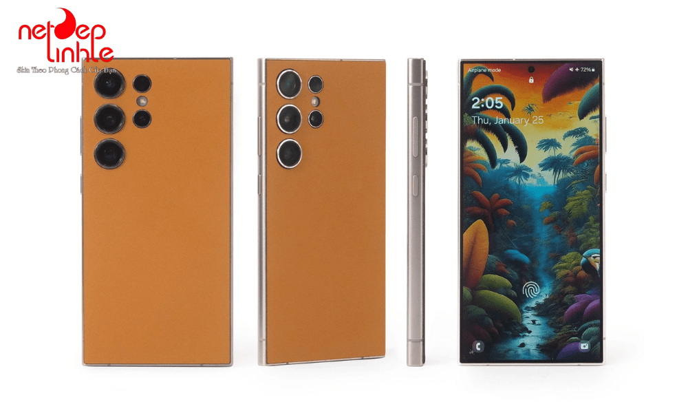 Mẫu skin Samsung Galaxy S24 thiết kế tối giản