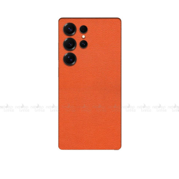 Mẫu dán da điện thoại Samsung S25 Series màu cam