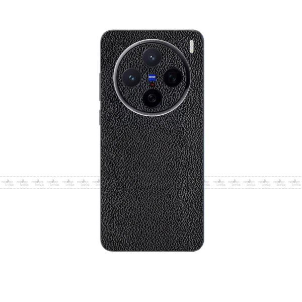 Mẫu dán da Vivo X200 Series màu đen vân hạt to