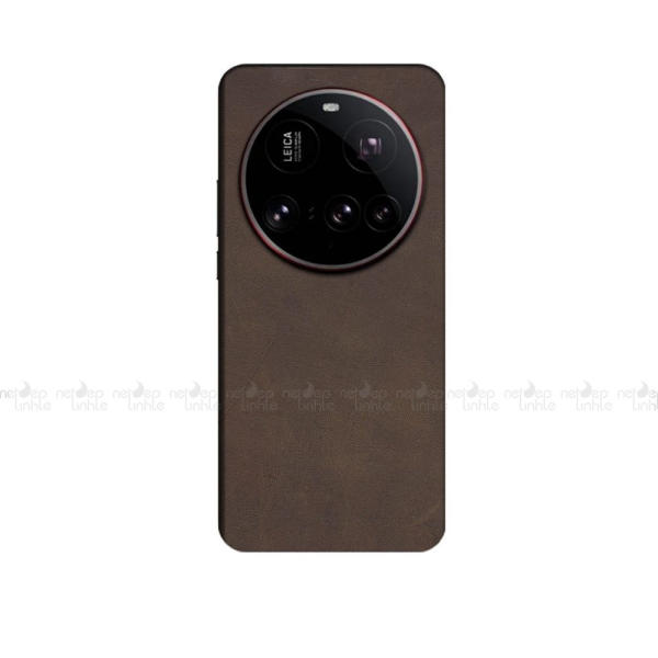 Mẫu dán da Xiaomi 15 Series vân da màu nâu Pullupwax